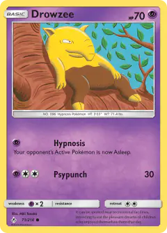 Drowzee Common card from Unbroken Bonds