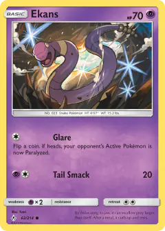 Ekans Common card from Unbroken Bonds