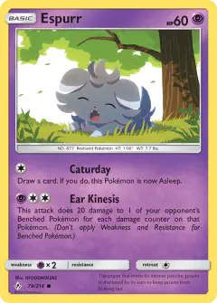 Espurr Common card from Unbroken Bonds