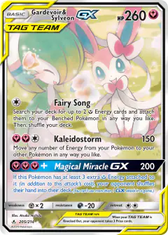 Gardevoir & Sylveon-GX Rare Ultra card from Unbroken Bonds
