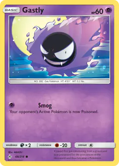 Gastly Common card from Unbroken Bonds