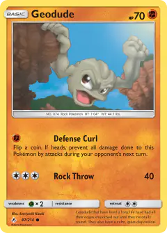 Geodude Common card from Unbroken Bonds