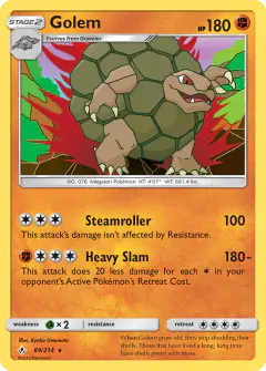 Golem Rare Holo card from Unbroken Bonds