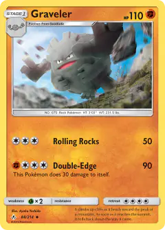 Graveler Uncommon card from Unbroken Bonds