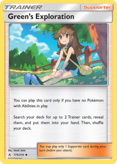 Green's Exploration Uncommon card from Unbroken Bonds
