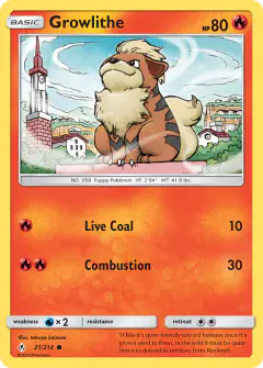 Growlithe Common card from Unbroken Bonds