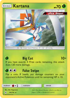 Kartana Rare Holo card from Unbroken Bonds