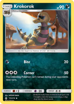 Krokorok Uncommon card from Unbroken Bonds