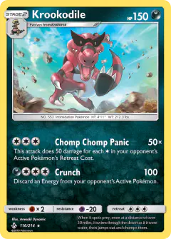 Krookodile Rare card from Unbroken Bonds
