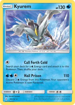 Kyurem Rare Holo card from Unbroken Bonds