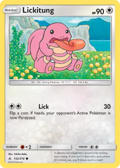 Lickitung Common card from Unbroken Bonds