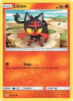Litten Common card from Unbroken Bonds