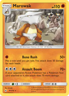 Marowak Rare card from Unbroken Bonds