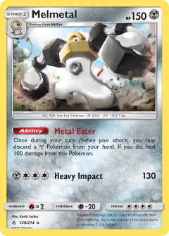Melmetal Rare Holo card from Unbroken Bonds