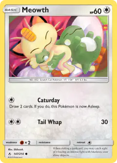 Meowth Common card from Unbroken Bonds