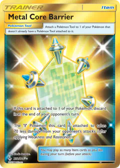 Metal Core Barrier Rare Secret card from Unbroken Bonds