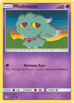 Misdreavus Common card from Unbroken Bonds