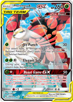Pheromosa & Buzzwole-GX Rare Ultra card from Unbroken Bonds