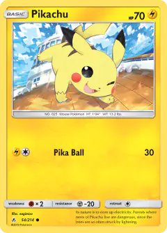 Pikachu Common card from Unbroken Bonds