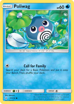 Poliwag Common card from Unbroken Bonds