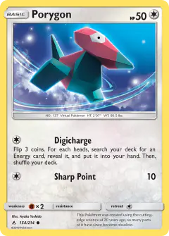 Porygon Common card from Unbroken Bonds