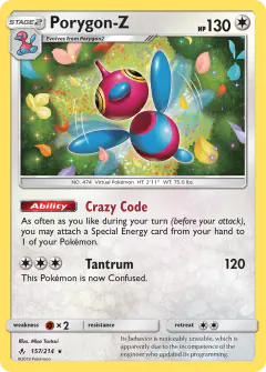 Porygon-Z Rare Holo card from Unbroken Bonds