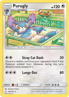 Purugly Rare card from Unbroken Bonds