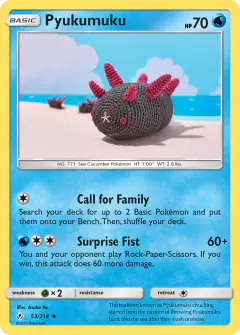 Pyukumuku Uncommon card from Unbroken Bonds