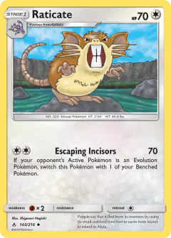 Raticate Uncommon card from Unbroken Bonds
