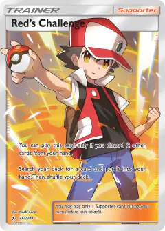 Red's Challenge Rare Ultra card from Unbroken Bonds