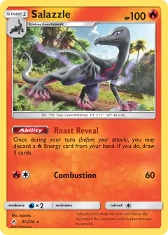 Salazzle Rare card from Unbroken Bonds