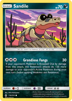 Sandile Common card from Unbroken Bonds