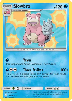 Slowbro Rare Holo card from Unbroken Bonds