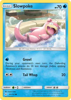 Slowpoke Common card from Unbroken Bonds