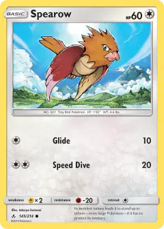 Spearow Common card from Unbroken Bonds