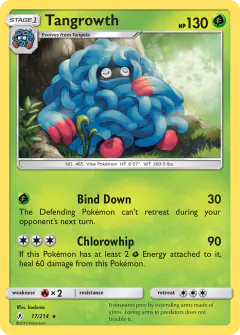 Tangrowth Rare card from Unbroken Bonds