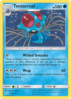 Tentacruel Uncommon card from Unbroken Bonds