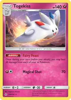 Togekiss Rare Holo card from Unbroken Bonds