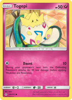 Togepi Common card from Unbroken Bonds