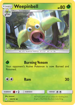 Weepinbell Uncommon card from Unbroken Bonds