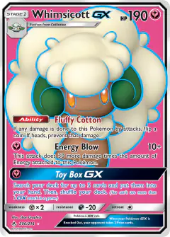 Whimsicott-GX Rare Ultra card from Unbroken Bonds