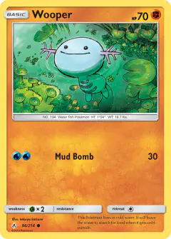Wooper Common card from Unbroken Bonds