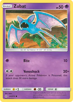 Zubat Common card from Unbroken Bonds