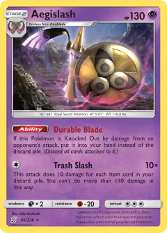 Aegislash Rare Holo card from Unified Minds