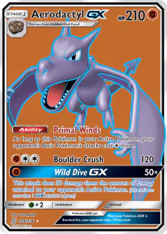Aerodactyl-GX Rare Ultra card from Unified Minds