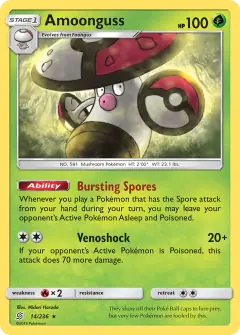 Amoonguss Rare card from Unified Minds