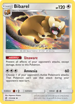 Bibarel Uncommon card from Unified Minds