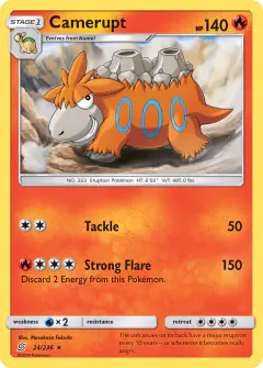 Camerupt Rare card from Unified Minds