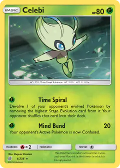 Celebi Rare Holo card from Unified Minds