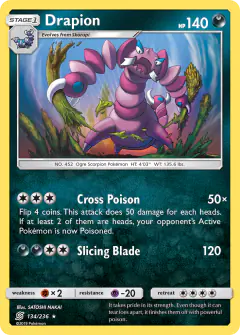 Drapion Rare card from Unified Minds